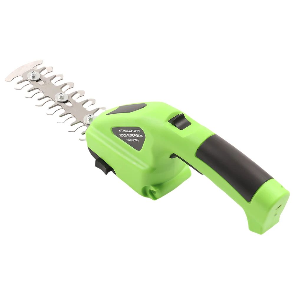 2-in-1 Handheld Hedge Trimmer Electric Grass Trimmer Lightweight Shrub Trimmer Green Garden Bush Trimmer Cordless