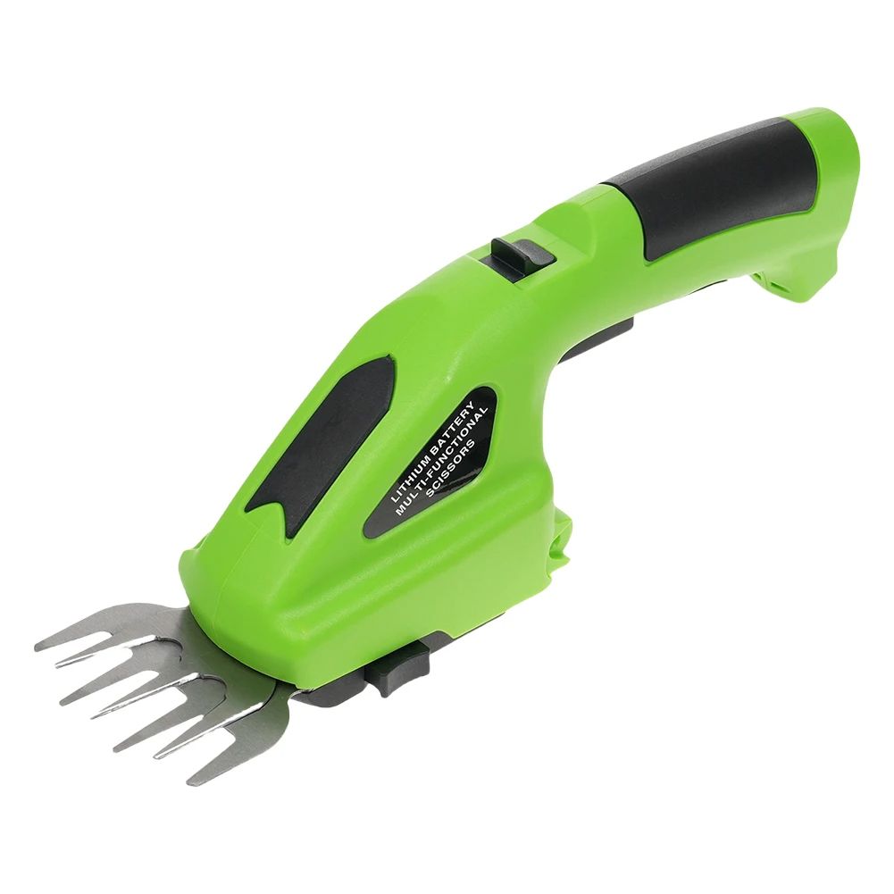 2-in-1 Handheld Hedge Trimmer Electric Grass Trimmer Lightweight Shrub Trimmer Green Garden Bush Trimmer Cordless