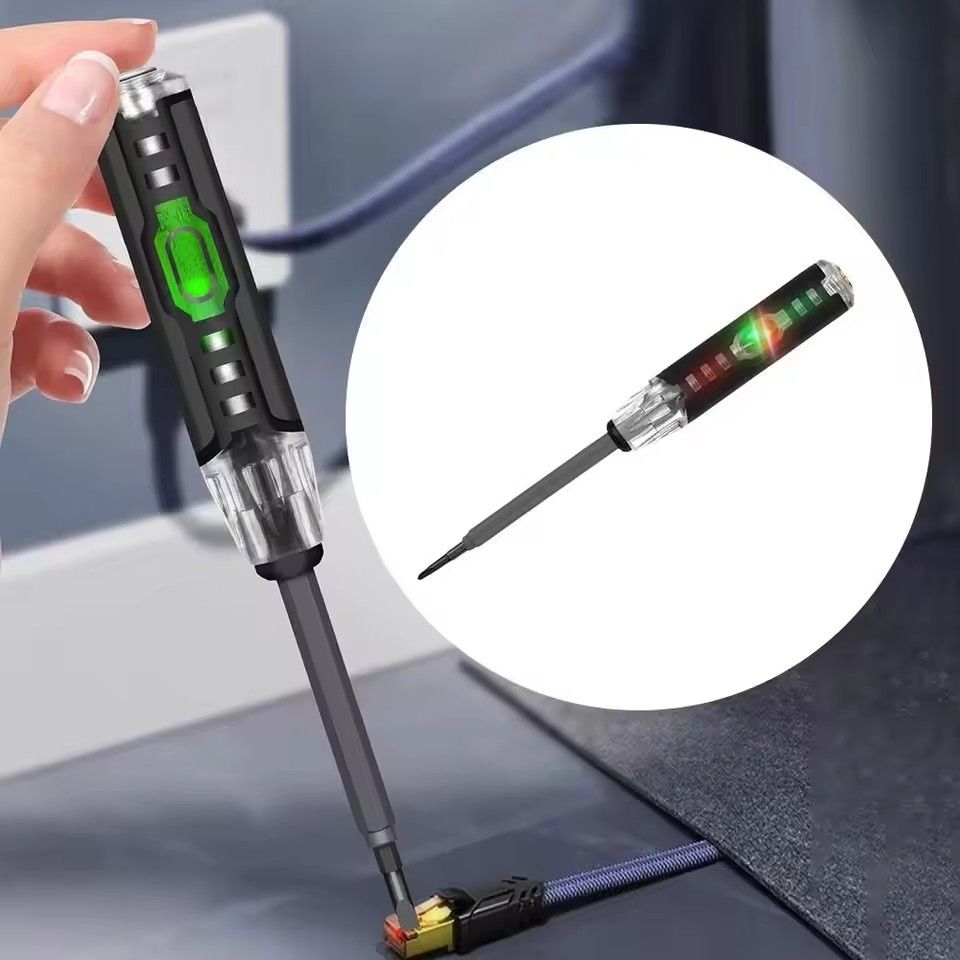Electrical Tester Pen, 2-In-1 Electricity Detector Strong Magnetic Tester Pen ,High Torque Slotted Electric Pen
