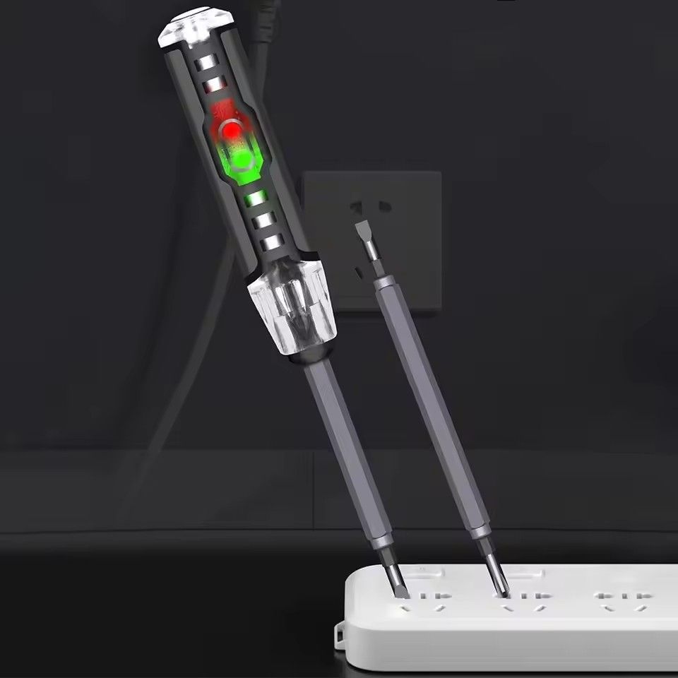 Electrical Tester Pen, 2-In-1 Electricity Detector Strong Magnetic Tester Pen ,High Torque Slotted Electric Pen