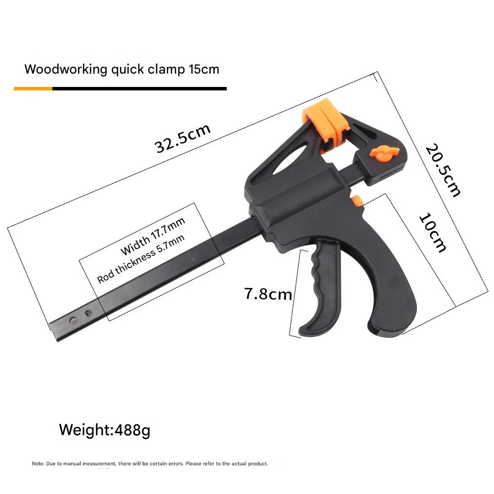 4"/6"/8"/10"/12"/18" Bar Clamps for Woodworking, Small Bar Wood Clamps for Crafts, One Hand Clamp/Spreader, Light Duty, 1-Pack