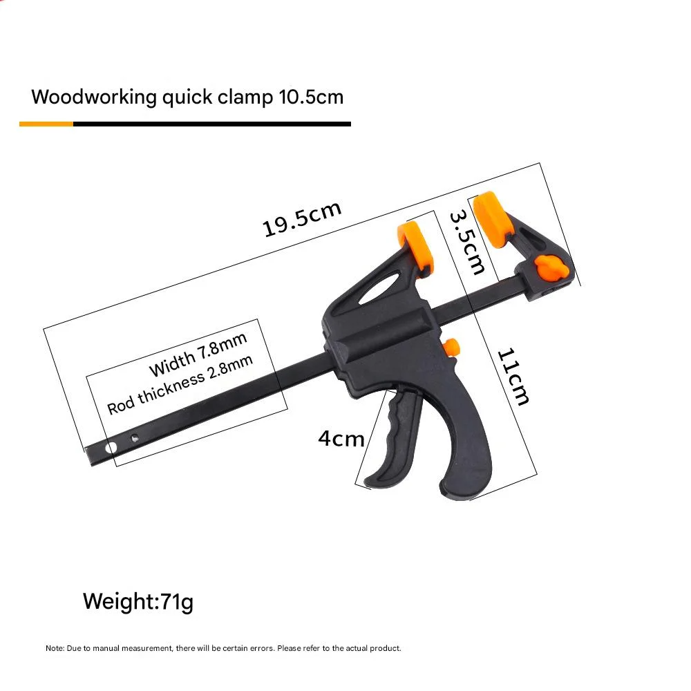 4"/6"/8"/10"/12"/18" Bar Clamps for Woodworking, Small Bar Wood Clamps for Crafts, One Hand Clamp/Spreader, Light Duty, 1-Pack