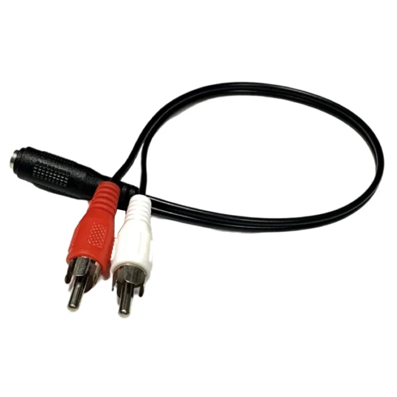 3.5mm Stereo Female To 2 Male RCA Jack Adapter Aux Audio Y Cable Splitter 25CM,3.5mm Jack Male to 2 RCA Female Jack RCA Stereo Y Audio Cable Converter Adapter High Quality