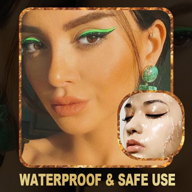 West&Month 2 in 1 Eyeliner Eyelash Stickers Reusable Self Adhesive Long Lasting Glitter Shiny Natural Waterproof Patch Party Cosplay Makeup