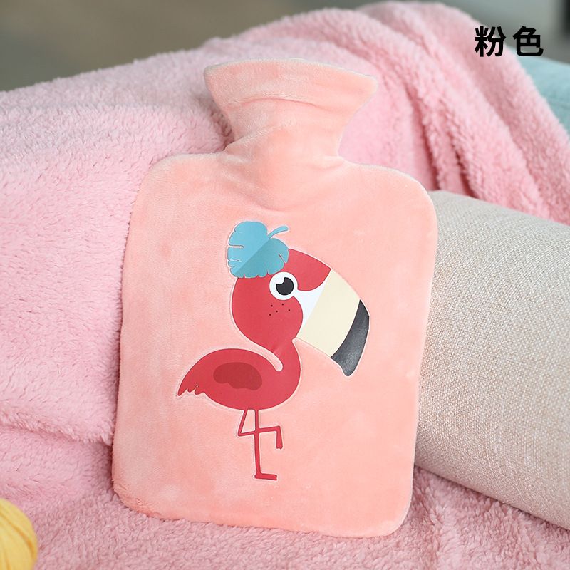 1000ml Hot Water Bag With Cloth Cover Hot Water Bottle Cute Portable Hotwater Warmer Screw As Gift Women Lady Student