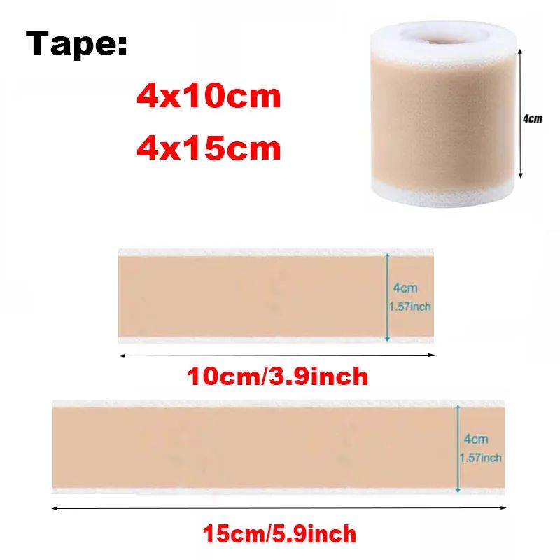 4*10/15/50/150cm Silicone Gel Scar Sheet Patch Treatment Removal Tape Acne Trauma Burn Scar Cover Skin Repair Section Ear Beauty