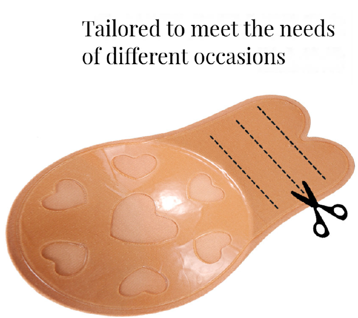 Push Up Bras Adhesive Silicone Strapless Invisible Bra Reusable Sticky Breast Lift Tape Rabbit Nipple Cover Bra Pads For Women