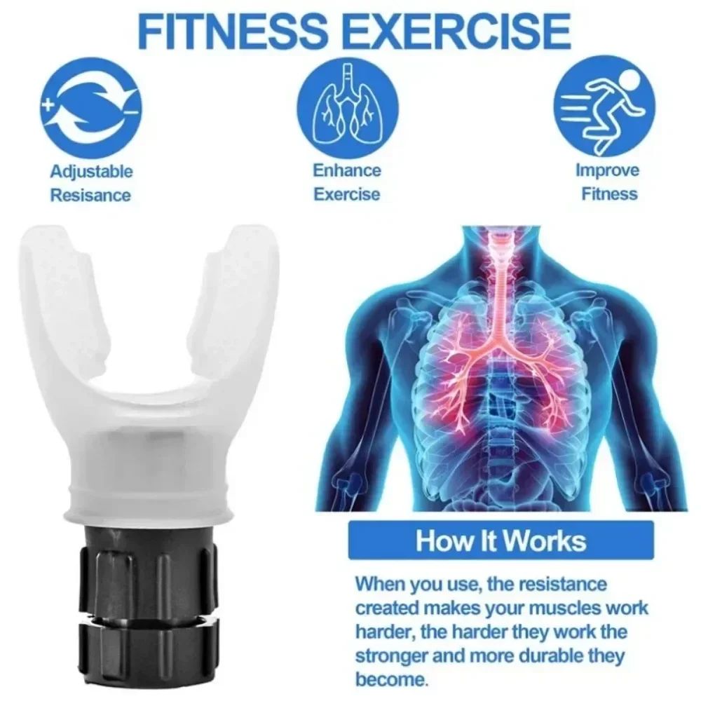Portable Lung Capacity Abdominal Breathing Trainer With Adjustable Resistance Lmprove Your Lung Capacity And Sleep Quality
Silicone Breathing Fitness Exercise Equipment Portable Throat Adjustable