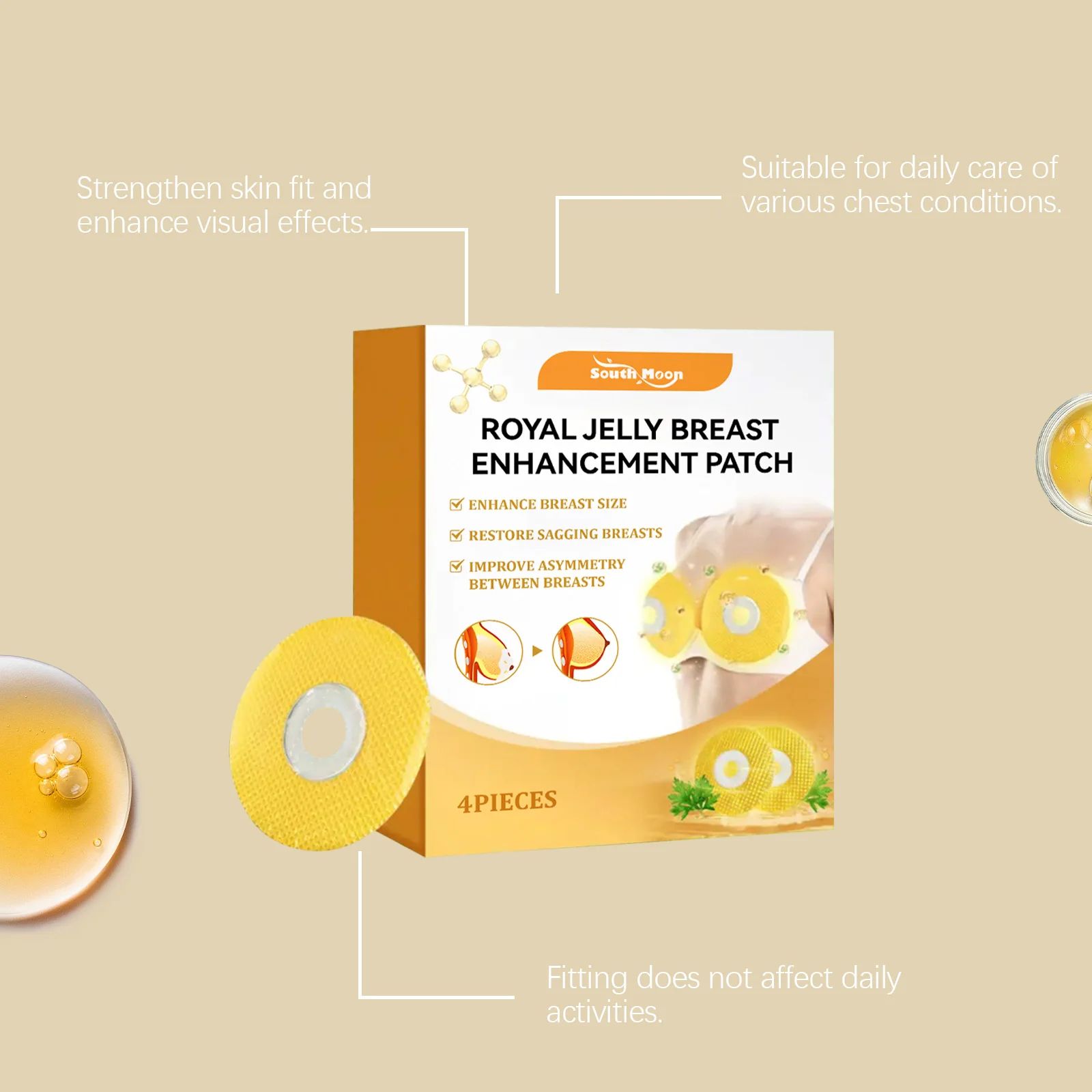 Breast Enhancement Patch Improve Sagging Lifting Tightening Breast Plump Up Promote Bigger Boobs Firming Chest Shaping Stickers