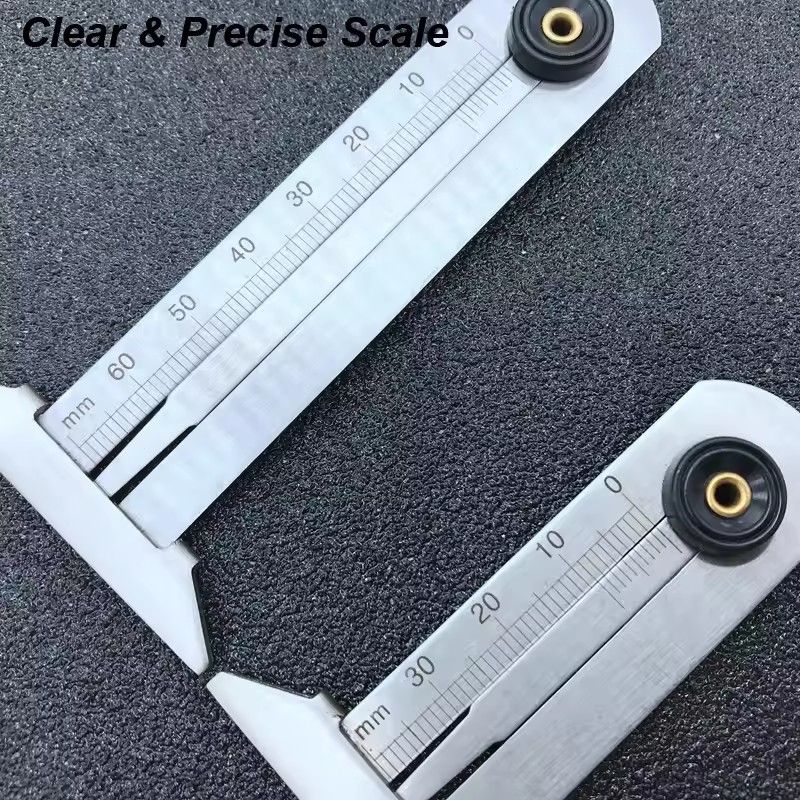 Tire Depth Meter Gauge Tyre Thread Caliper Checker Ruler Gage Groove Measure Tool Stainless Steel Auto Car Truck Depthometer