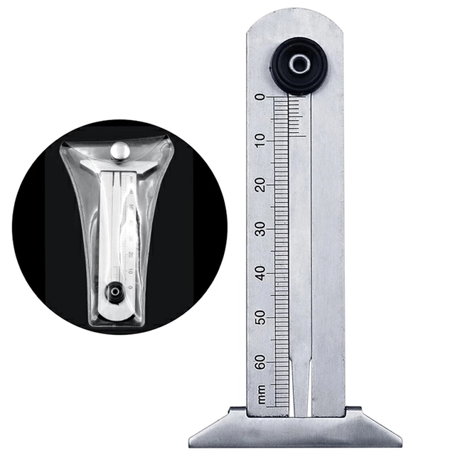 Tire Depth Meter Gauge Tyre Thread Caliper Checker Ruler Gage Groove Measure Tool Stainless Steel Auto Car Truck Depthometer