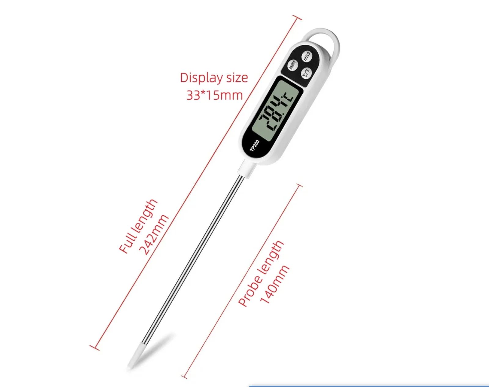 2 type Stainless Steel Probe Type Household Food Thermometer Pen Type Milk Temperature Cooking Food Thermometer,Food Thermometer Kitchen Thermometer Digital Food Thermometer Kitchen Thermometer