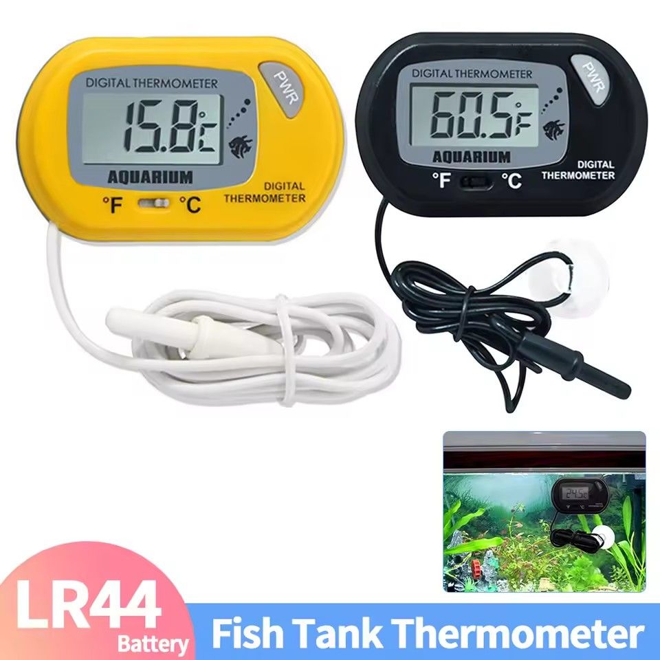 Thermometer Fish Tank Aquarium Electronic Digital Reptile Turtle Diving Pet Box Suction Cup Waterproof Electronic Thermometer