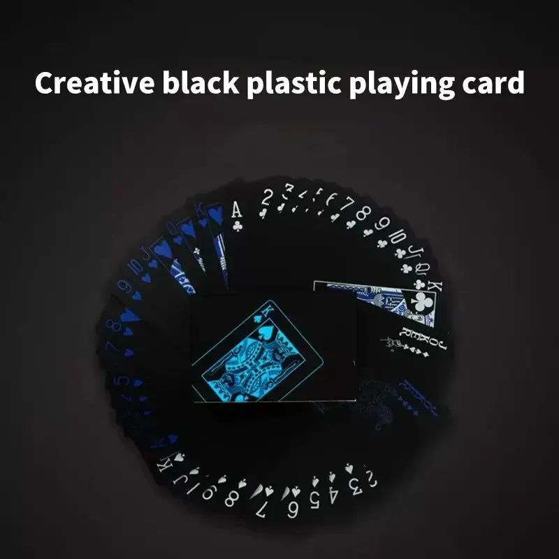 Poker Plastic Playing Cards Set Black Color Poker Card Sets Classic Magic