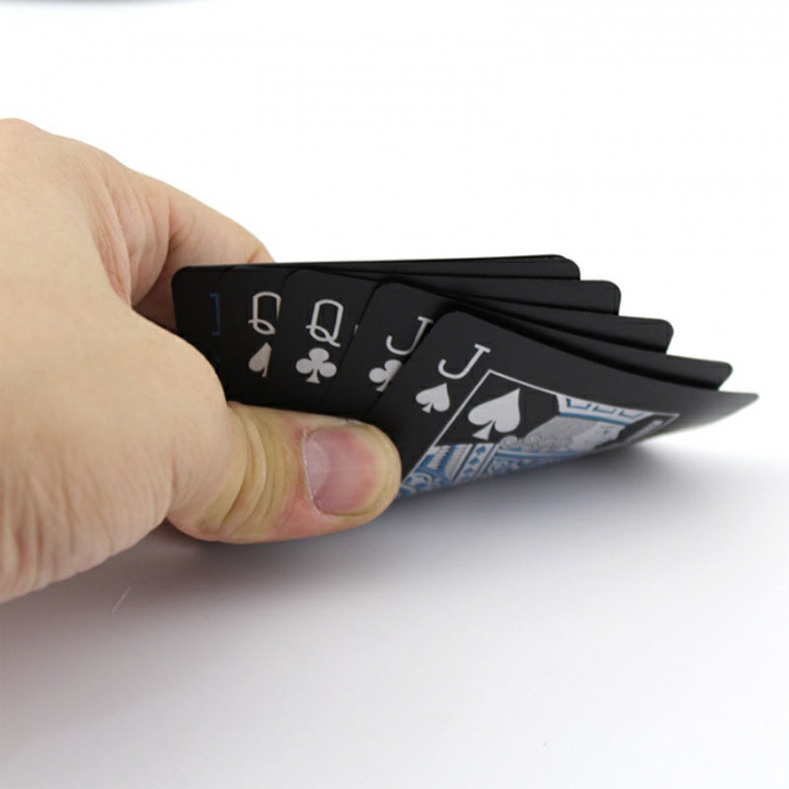 Poker Plastic Playing Cards Set Black Color Poker Card Sets Classic Magic