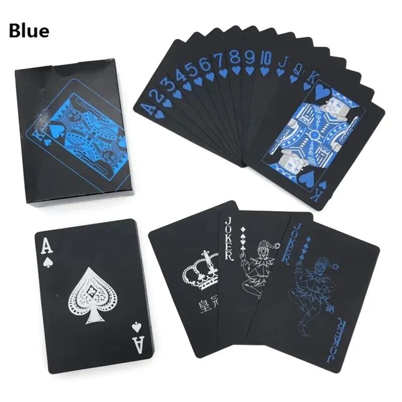 Poker Plastic Playing Cards Set Black Color Poker Card Sets Classic Magic