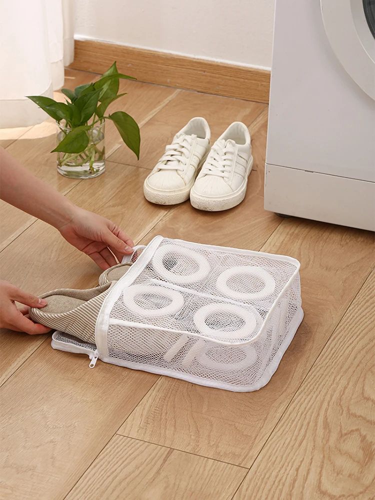 Washing Machine Shoes Bag Travel Shoe Storage bags,1PC Laundry Bag Protection Bag Lazy Person Shoe Bag Bra Underwear Bag Protection Bag Shoe Built-In Divider