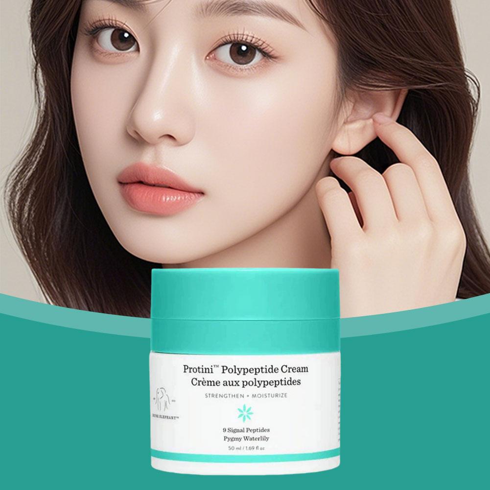 Protini Polypep Firming Refillable Moisturizer ,Lala Retro Polypeptide Face Cream Moisturizing Hydrating Improve Skin Elasticity Repair Skin Barrier Nourishing Skincare Cream