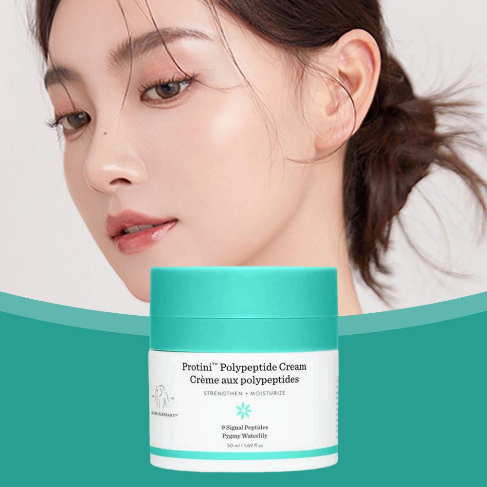 Protini Polypep Firming Refillable Moisturizer ,Lala Retro Polypeptide Face Cream Moisturizing Hydrating Improve Skin Elasticity Repair Skin Barrier Nourishing Skincare Cream
