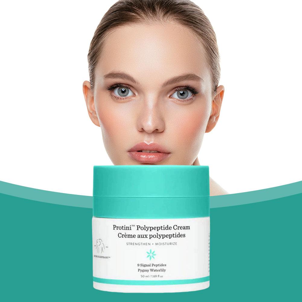 Protini Polypep Firming Refillable Moisturizer ,Lala Retro Polypeptide Face Cream Moisturizing Hydrating Improve Skin Elasticity Repair Skin Barrier Nourishing Skincare Cream