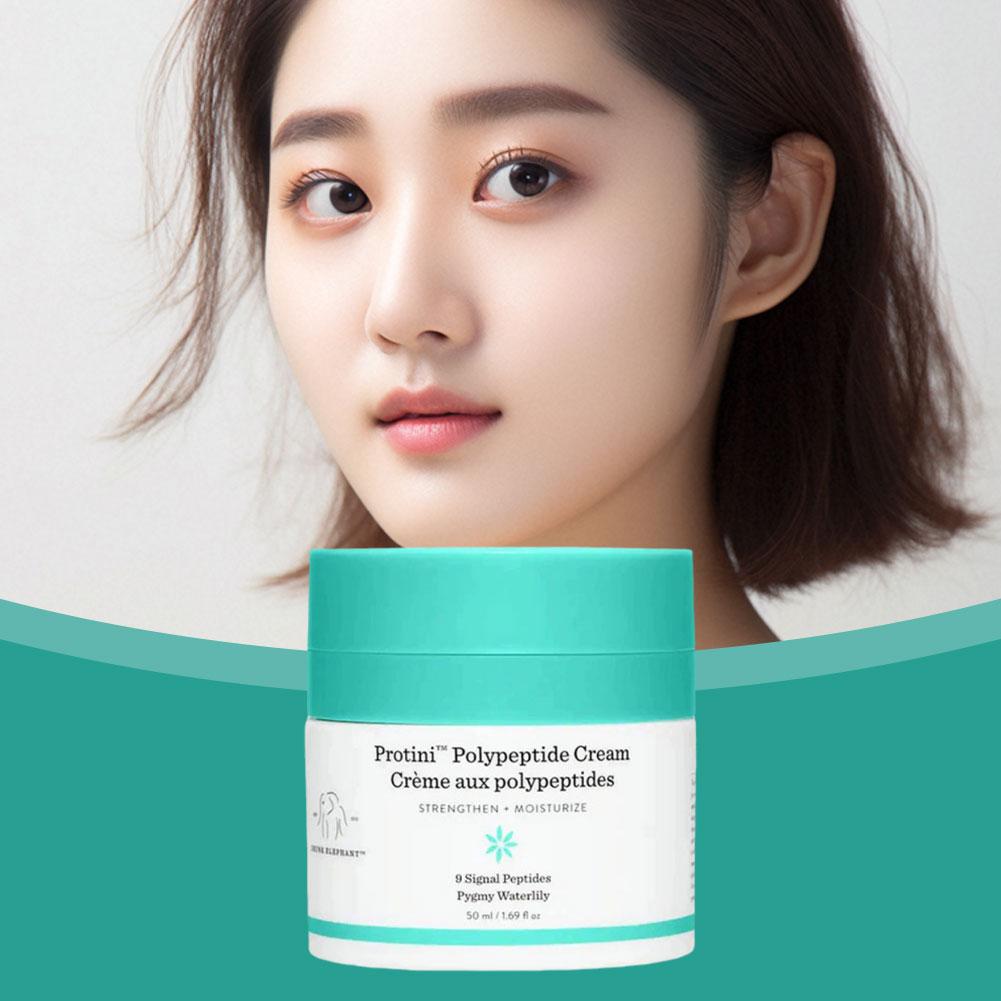 Protini Polypep Firming Refillable Moisturizer ,Lala Retro Polypeptide Face Cream Moisturizing Hydrating Improve Skin Elasticity Repair Skin Barrier Nourishing Skincare Cream
