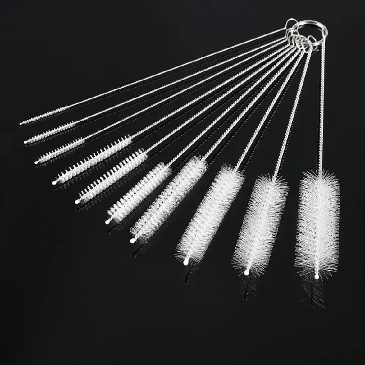 10pcs Nylon Bottle Straw Household Cleaning Brush Set Kitchen Cleaning Brushes Bristle Kit Tube Bottle Straw Washing Cleaner