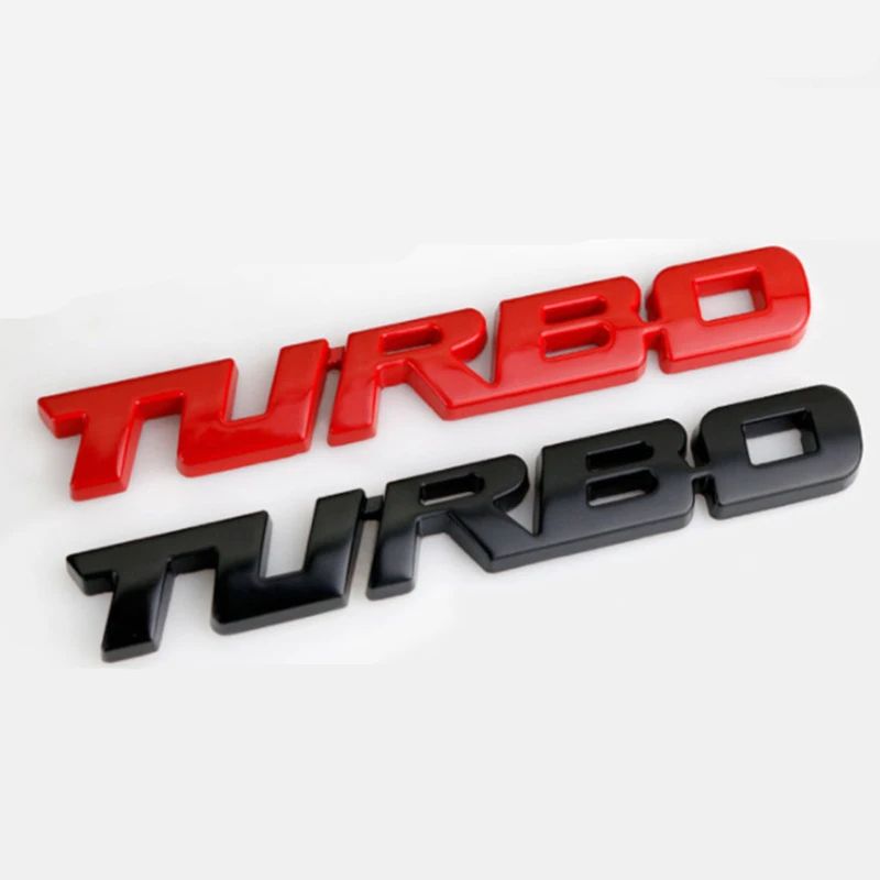 Car Sticker Turbocharged Turbo Metal Alloy 3D Badge Car Modification Accessories Rear Marked Side Marking Decorative Car-Sticker