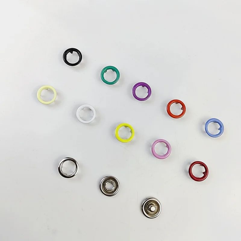 100 Sets of 9.5mm Metal Sewing Snaps with Pliers, 10 Colors Claw Ring Press Studs for DIY Clothing Decoration, Manual Operation Stainless Steel Punching Tool Kit