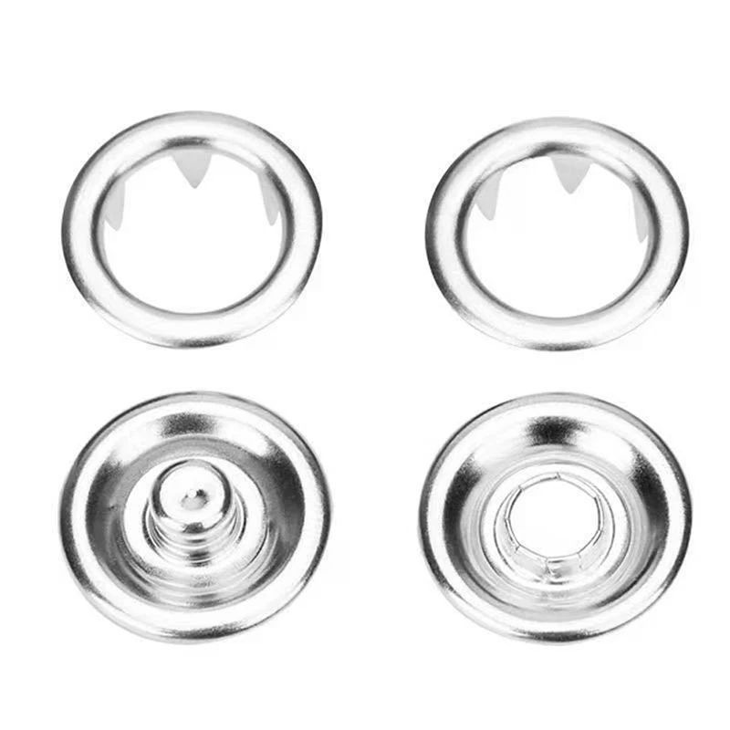 100 Sets of 9.5mm Metal Sewing Snaps with Pliers, 10 Colors Claw Ring Press Studs for DIY Clothing Decoration, Manual Operation Stainless Steel Punching Tool Kit