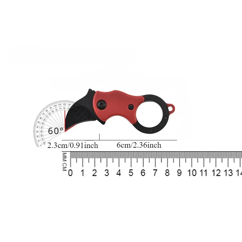 2024 New Outdoor Folding Knife EDC Key Fox Claw Box Cutter Necklace Knife Camping Portable Self-defense Pocket Knife