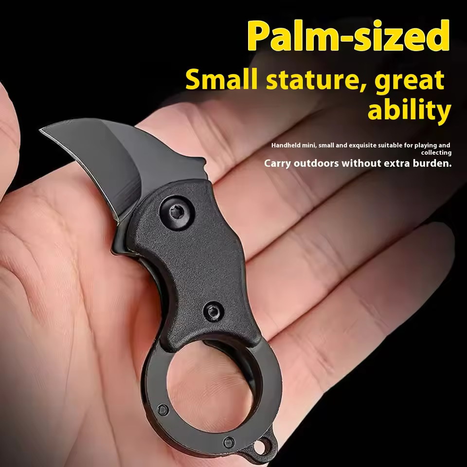 2024 New Outdoor Folding Knife EDC Key Fox Claw Box Cutter Necklace Knife Camping Portable Self-defense Pocket Knife
