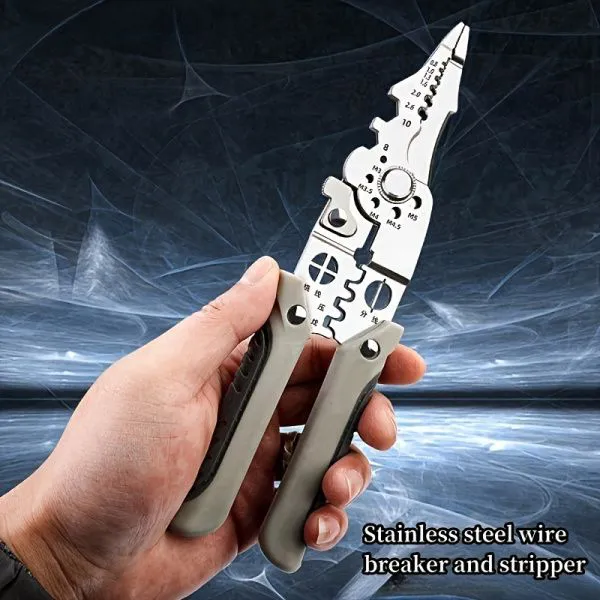 Crimper Cable Cutter Adjustable Automatic Wire Stripper Multifunctional Stripping Crimping Pliers Terminal Hand Tool