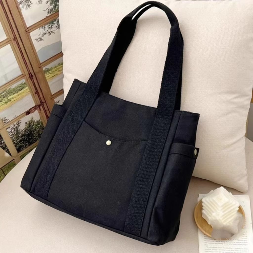 2025 Now Large Capacity Canvas Tote Bags for Work Commuting Carrying Bag College Style Student Outfit Book Shoulder Bag