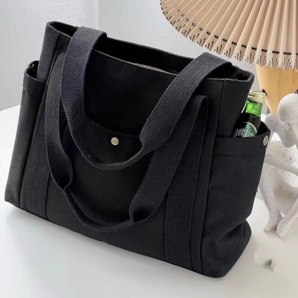 2025 Now Large Capacity Canvas Tote Bags for Work Commuting Carrying Bag College Style Student Outfit Book Shoulder Bag