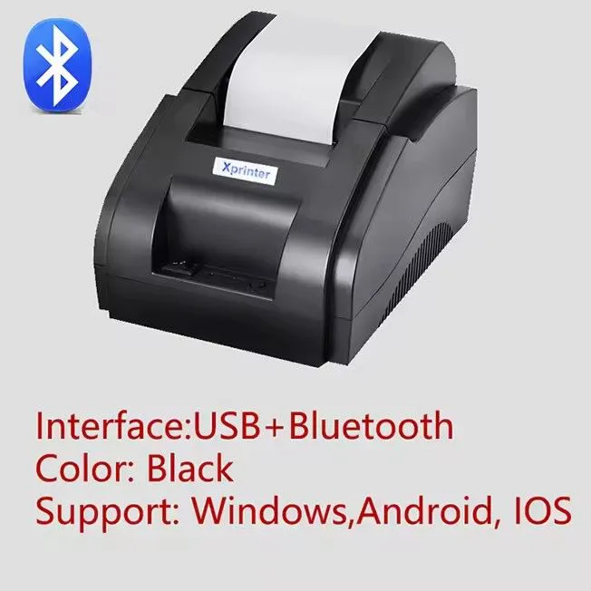 Xprinter 58mm Thermal Printer Machine Protable USB&USB+Bluetooth Receipt Printer for Android IOS Ticket POS Printer Bill Machine