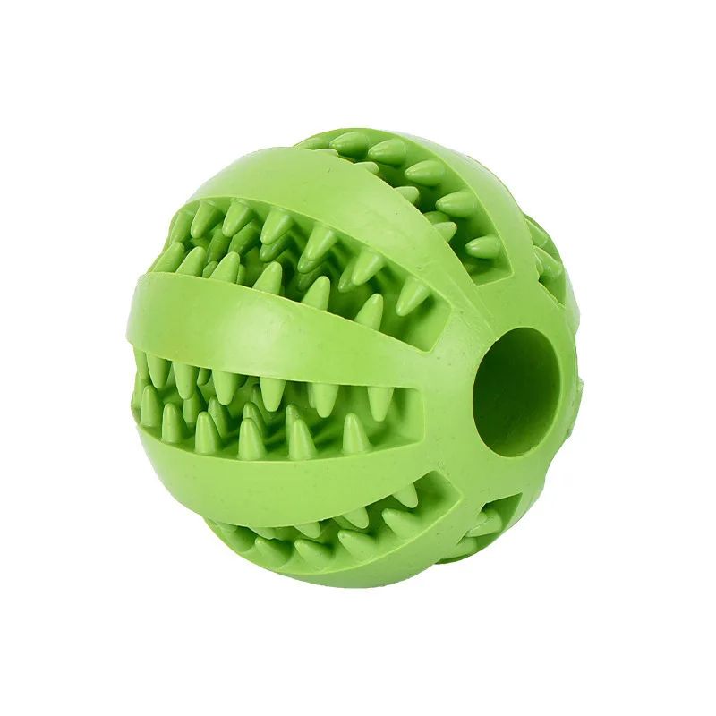 Dog Toy Ball, Nontoxic Bite Resistant Toy Ball for Pet Dogs Puppy Cat, Dog Pet Food Treat Feeder Chew Tooth Cleaning Ball