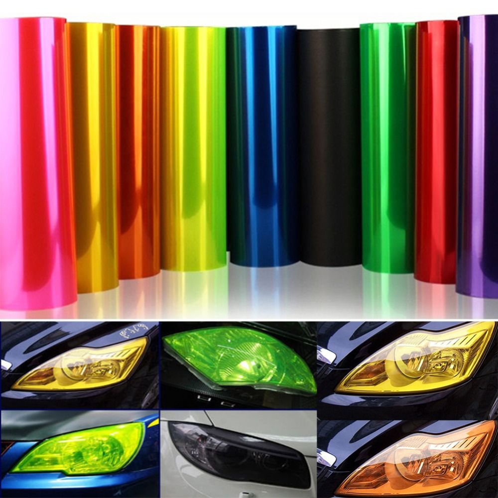 Auto Car Light Headlight Taillight Tint Vinyl Film Sticker Easy Stick Motorcycle Whole Car Decor