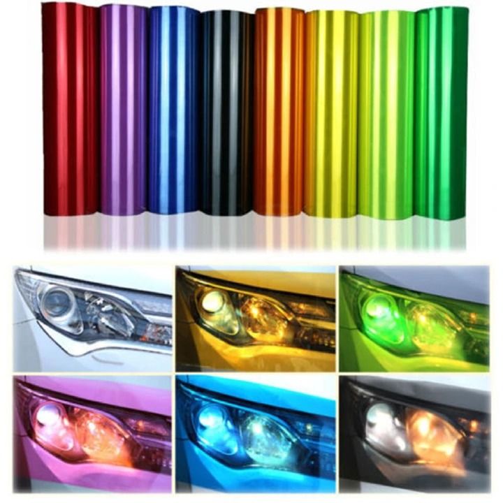Auto Car Light Headlight Taillight Tint Vinyl Film Sticker Easy Stick Motorcycle Whole Car Decor