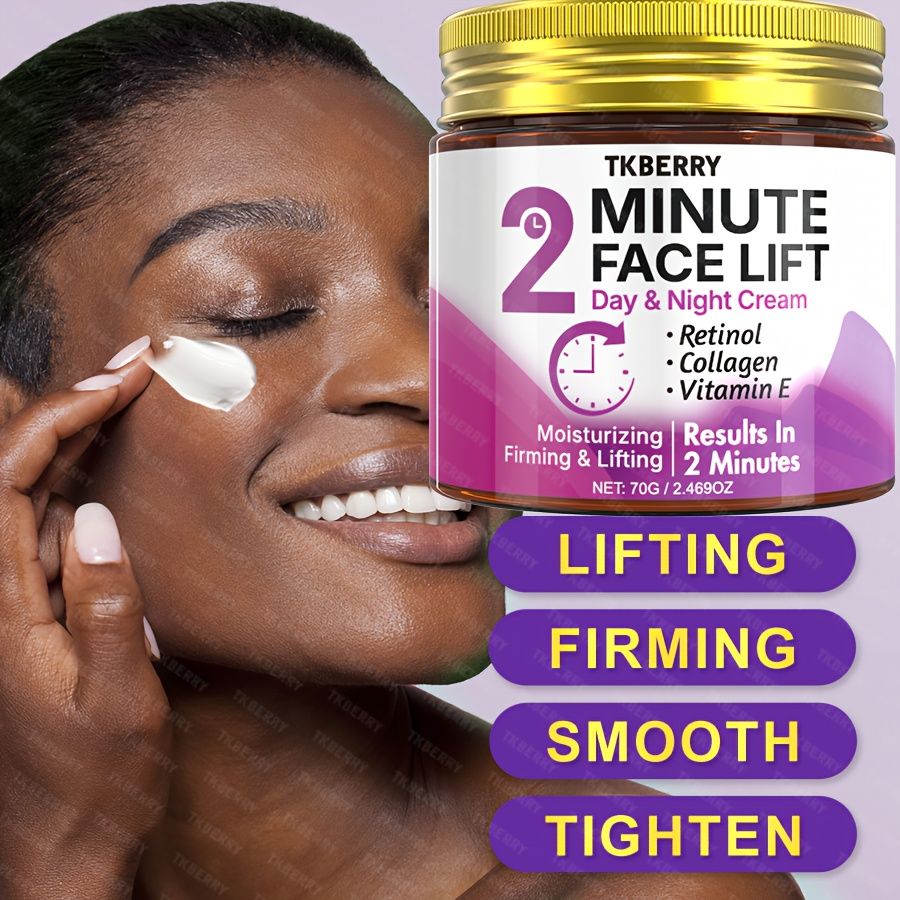 Instant Face Lifting Cream for Day And Night - Collagen-Infused Tightening Cream with Retinol, Collagen, Turmeric, Hyaluronic Acid, And Vitamin CE - Hydrating And Smoothing for Every Skin Type