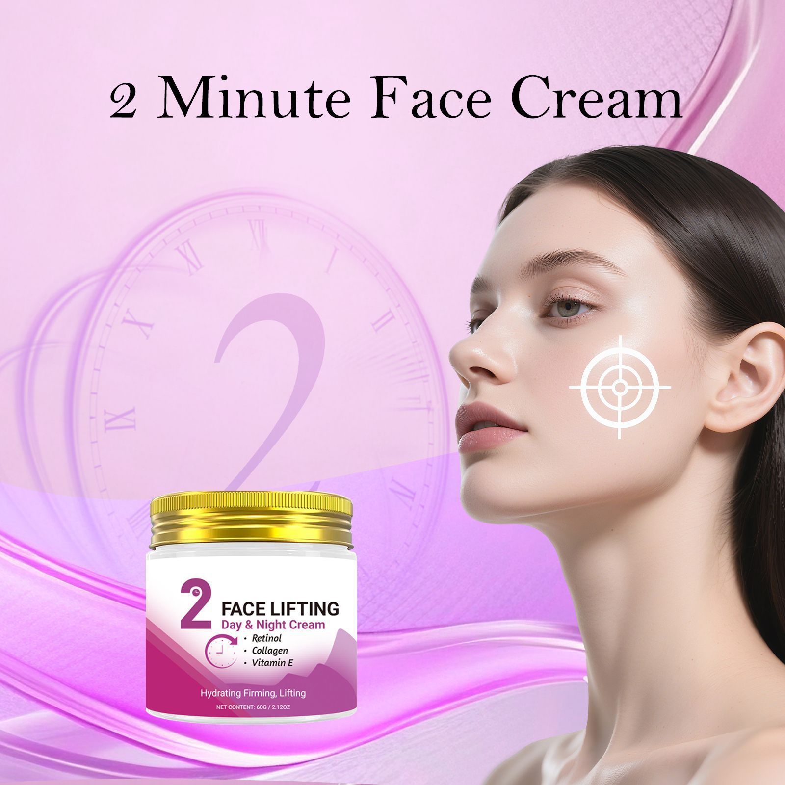 Instant Face Lifting Cream for Day And Night - Collagen-Infused Tightening Cream with Retinol, Collagen, Turmeric, Hyaluronic Acid, And Vitamin CE - Hydrating And Smoothing for Every Skin Type