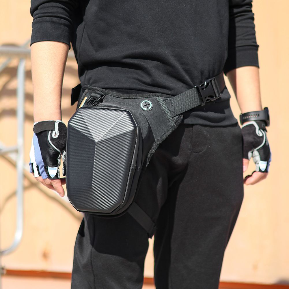 Motorcycle Leg Bag, Thigh Bag, Motorcycle Cycling Drop Leg Bag, Drop Leg Bag Crossbody Shoulder Purse Hard Shell Fanny Pack Tactical Motorcycle Waist Pack for Men Women Cycling Hiking Climbing