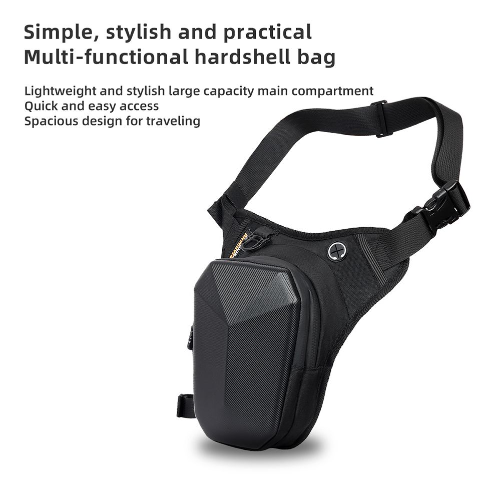 Motorcycle Leg Bag, Thigh Bag, Motorcycle Cycling Drop Leg Bag, Drop Leg Bag Crossbody Shoulder Purse Hard Shell Fanny Pack Tactical Motorcycle Waist Pack for Men Women Cycling Hiking Climbing