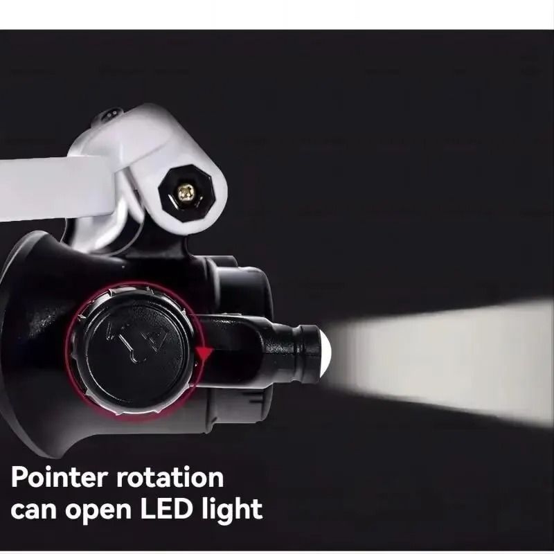 Magnifying Glass 8X/15X/23X Jeweler Watchmaker With LED Light Telescopic Headband Magnifier Glasses Reading Loupes Eyewear