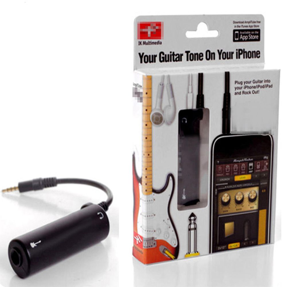 Audio Guitar Interface AMP I-Rig Converter Replacement for Phone Guitar Audio Interface Phone Tuner Lightweight Adapter for iPhone, iPad and Android Smartphones and Tablet (iRig)