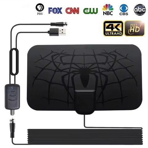 1500 miles indoor 4K Digital HDTV Indoor TV Antenna With Amplifier Signal Booster TV Radius Surf Fox Antena HD TV Antennas Aerial