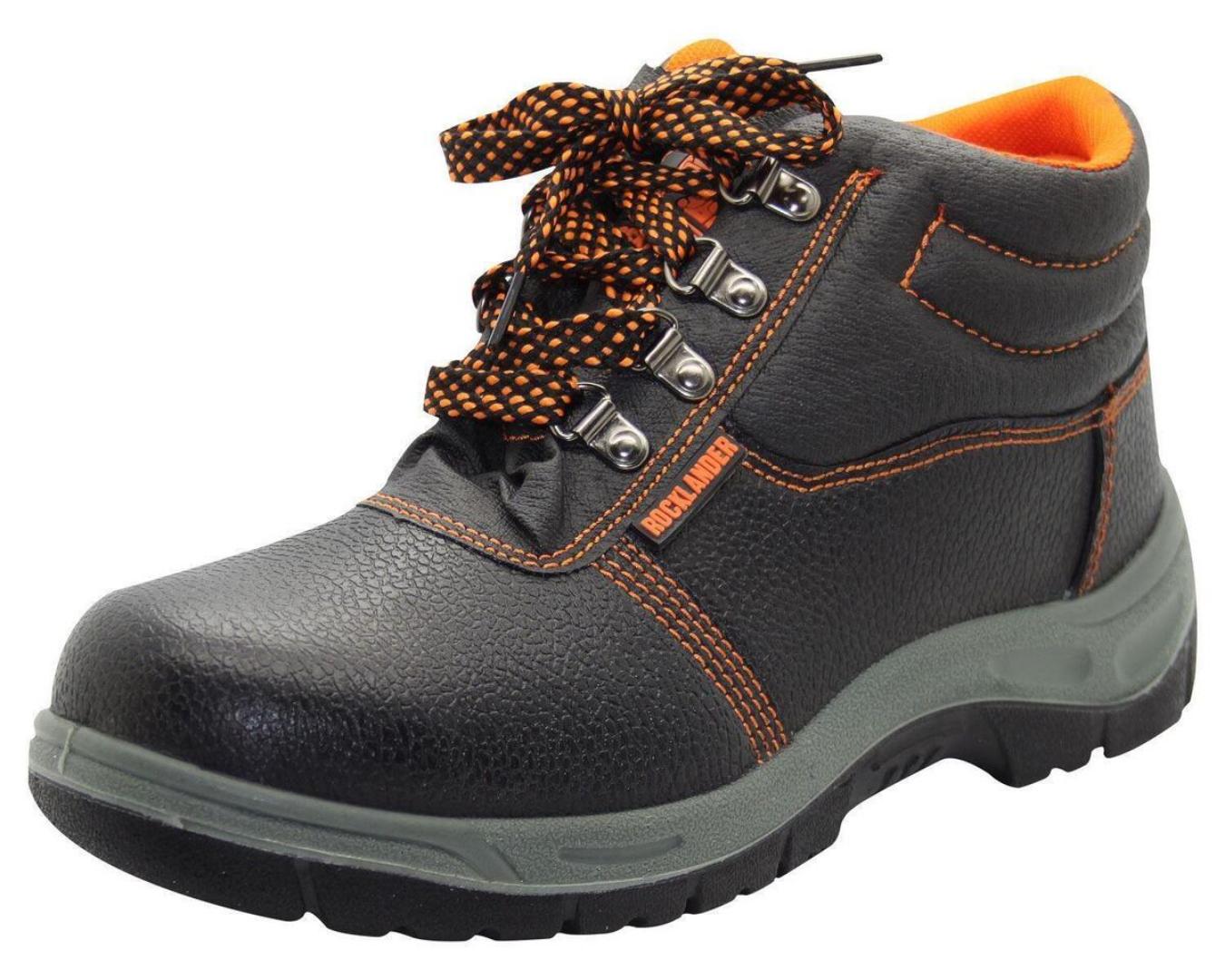 New Mens Safety High Top Work Steel Toe Cap Leather Oil Resistant Boots Shoes