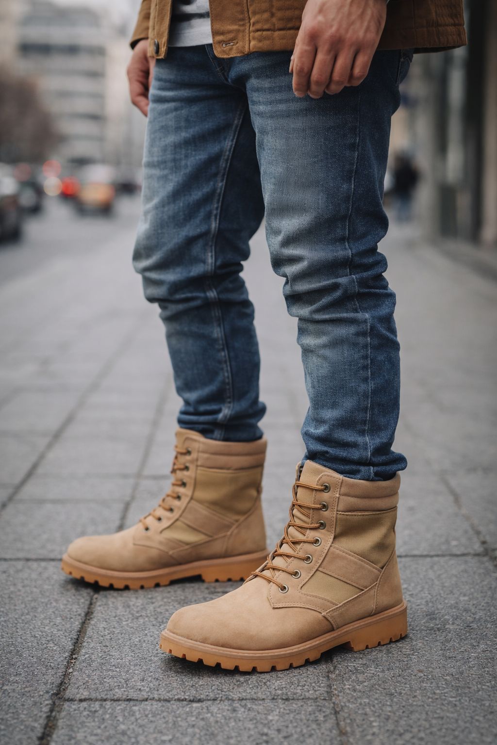 Men's Shoes Boots Ankle Bootie Jungle Boots, Hiking Boots, Desert Boots, Combat Boots, Tactical Boots, High Top Short Boots Military shoe