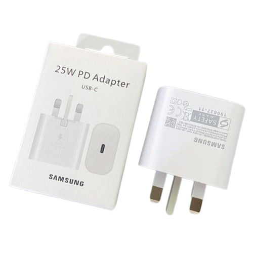 Galaxy 25 Watts Super Fast Charger adapter With Type C output Cable Not Included for Galaxy A06,A06S,A16,A26,A36,A56,A04 ,05,A05s,A14,A15,A23, A24,A25, A33, A34, A35, A53, A54, A55,A74 And All S Serie