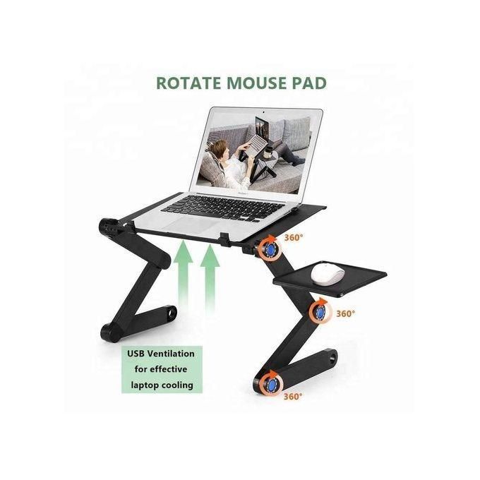 Adjustable Laptop Table,Laptop Stand for Bed Portable Lap DeskLaptop Notebook Riser with Mouse Pad Side Reading Bed Tray Standing Desk
