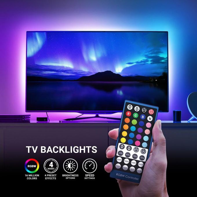 USB Power Supply,Copper Wire PVC Coated Highlight Backlight, Easy Installation, Strong Adhesive Tape for TVPC Monitors, Illumination, Christmas Decoration, Party Atmosphere, Waterproof